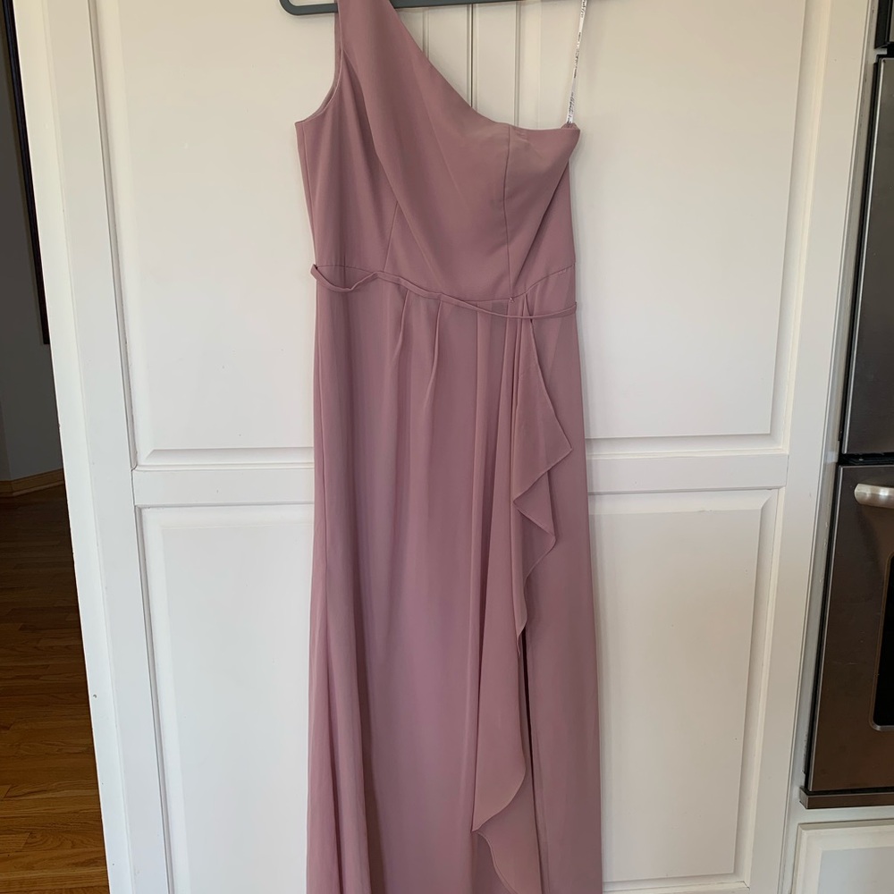 Elegant Mauve One-Shoulder Dress